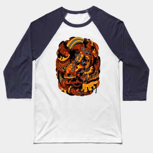 Orangrey Abstract Wave of Thoughts No 2 Baseball T-Shirt